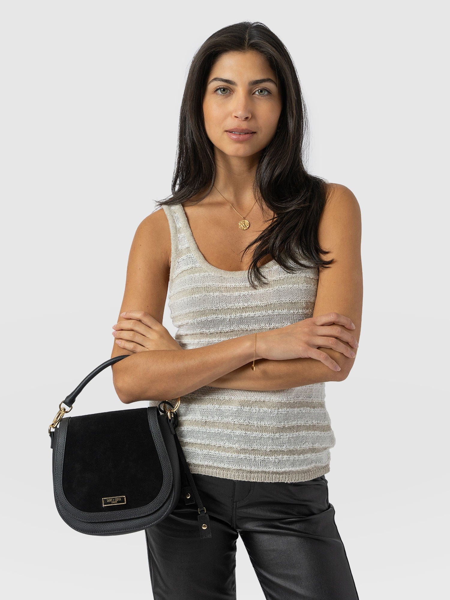 Fearne Knit Cami - Cream Stripe - Women's Tanks | Saint + Sofia® EU